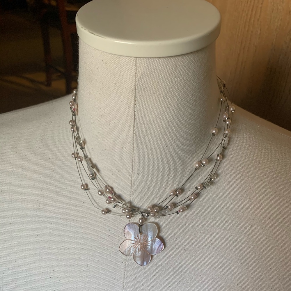 Three Flower Bundle Statement Necklaces - image 2